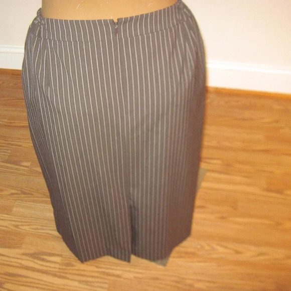 NWT JOHN MEYER Brown Stripe Jacket Skirt Suit 22W - Picture 7 of 8